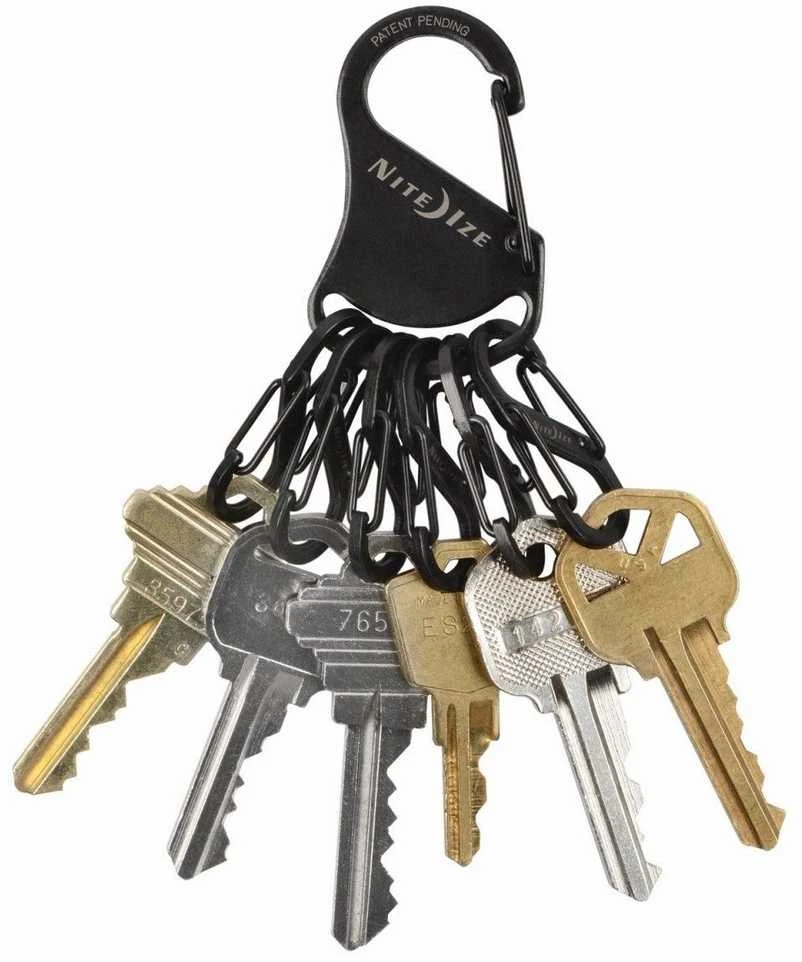 Breloczek Nite-Ize KeyRack + 6x micro karabińczyk nerūdijantis plienas juoda (KRS-03-01)