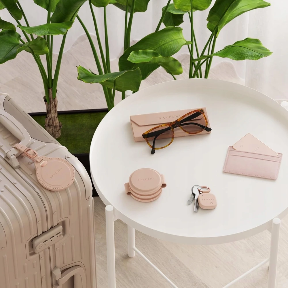 „Satechi FindAll?“ veganiškos odos raktų pakabukas su „Find My“ ir „Apple Find My“ – dykumos rožinė