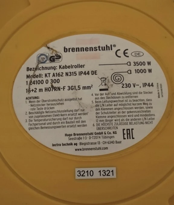 Elektrinis ilgiklis Brennenstuhl 3x1,5 mm; 16 m