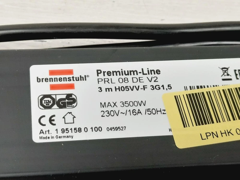 Brennenstuhl Premium-Line prailgintuvas H05VV-F 3G1.5, 8 - 3 m - Juodas, light pilka 1951580100 / GT-660