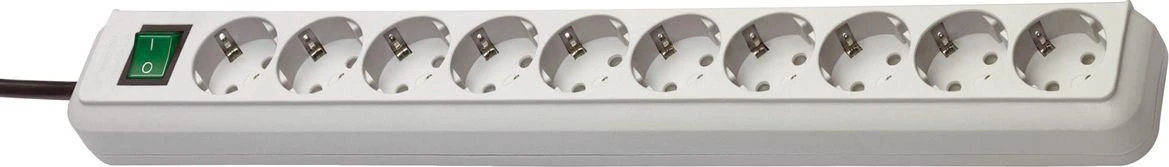 Brennenstuhl Eco-Line prailgintuvas, 10 xCEE 7/4, 1xCEE 7/7, jungtukas, 3m, apsauga nuo vaikų , pilkas1159350010 / GT-512