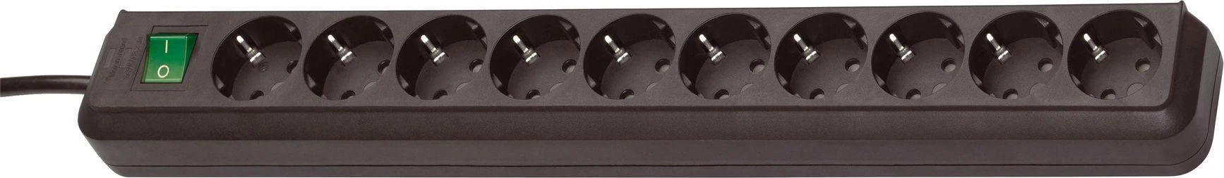 Brennenstuhl Eco-Line prailgintuvas, 10 xCEE 7/4, 1xCEE 7/7, jungtukas, 3m, apsauga nuo vaikų , juodas 1159300010 / GT-511