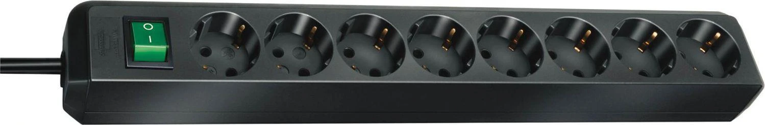 Brennenstuhl Eco-Line prailgintuvas 6xCEE 7/4, 1xCEE 7/7, 2m, apsauga nuo augintinių, juodas 1159450616 / GT-504