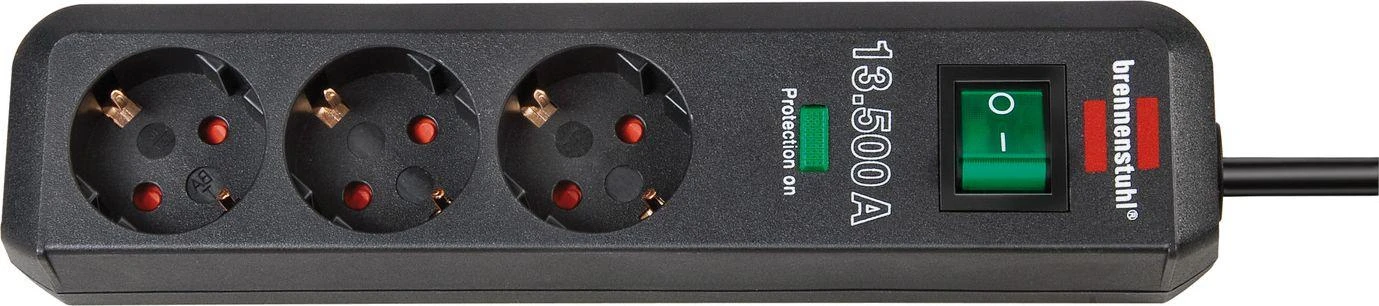 Ilgintuvas su įžeminimu ir jungikliu Brennenstuhl 6-viet./1.5m/3x1.5mm šviesiai pilkas