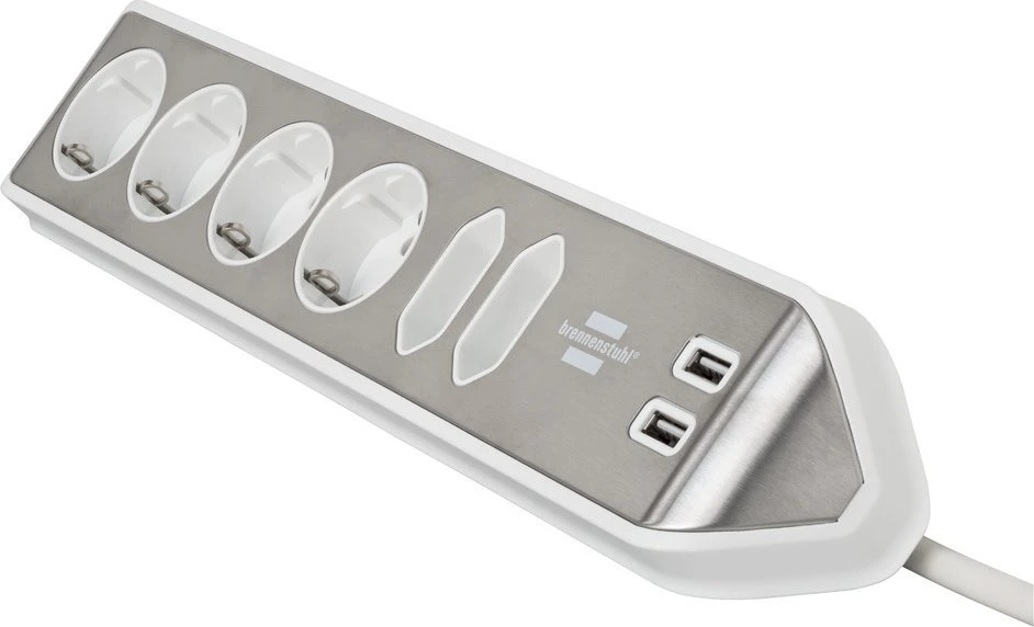 Buitinis ilgintuvas BRENNENSTUHL, 6 vietų, 2 USB, 2 m