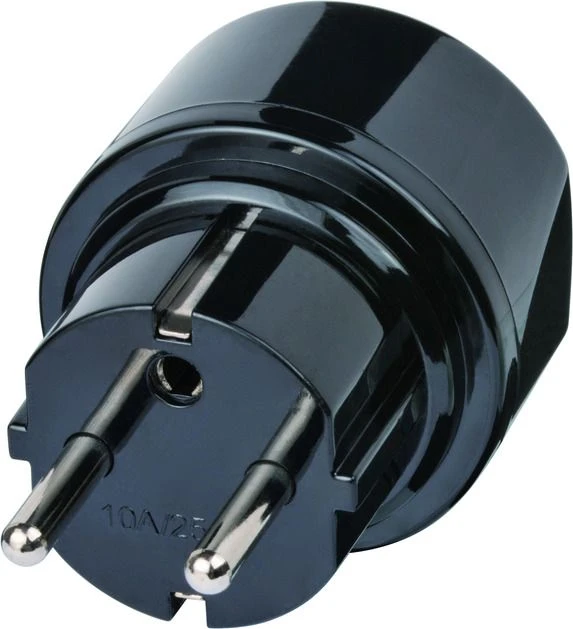 Kelioninis adapteris CH→EU, juodos spalvos (1508480)