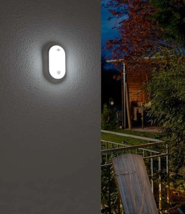Sieninis šviestuvas Brennenstuhl Oval LED šviestuvas OL1650P su judesio jutikliu