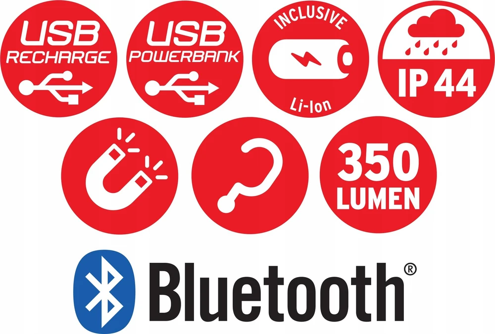 Brennenstuhl Projektas LED deganti kėdė, 310AB, BLUETOOTH, 350LM, IP44, USB