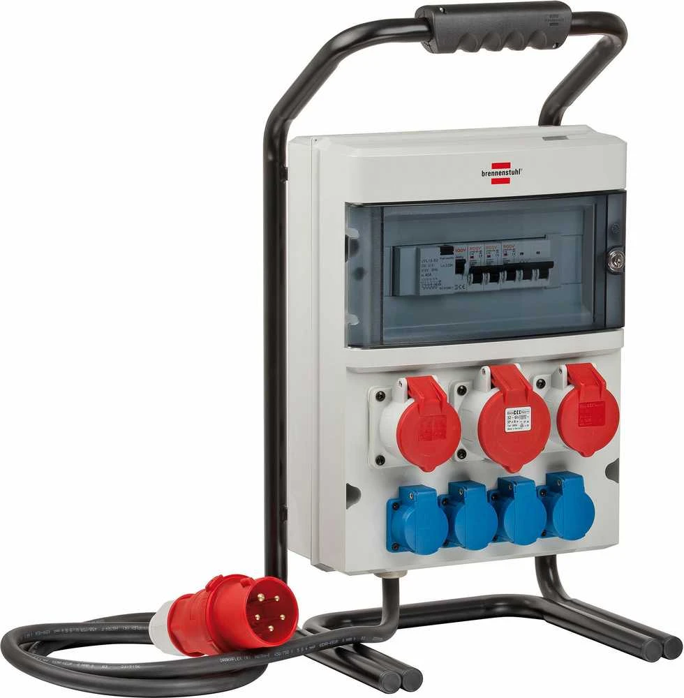 Brennenstuhl 1154904 Nešiojama pastato skirstomoji plokštė BSV 4/32 FS IP44 1xCEE 400V/32A + 2xCEE 400V/16A 4x230V/16A + apsaugos 1154904