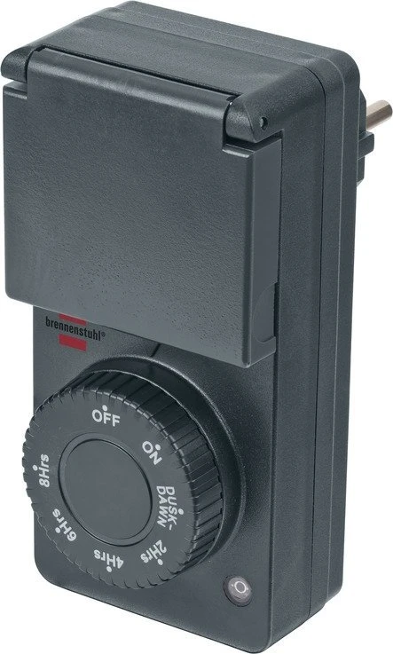 Brennenstuhl Timer mit Dämmerungssensor mechan. IP44 anthr.