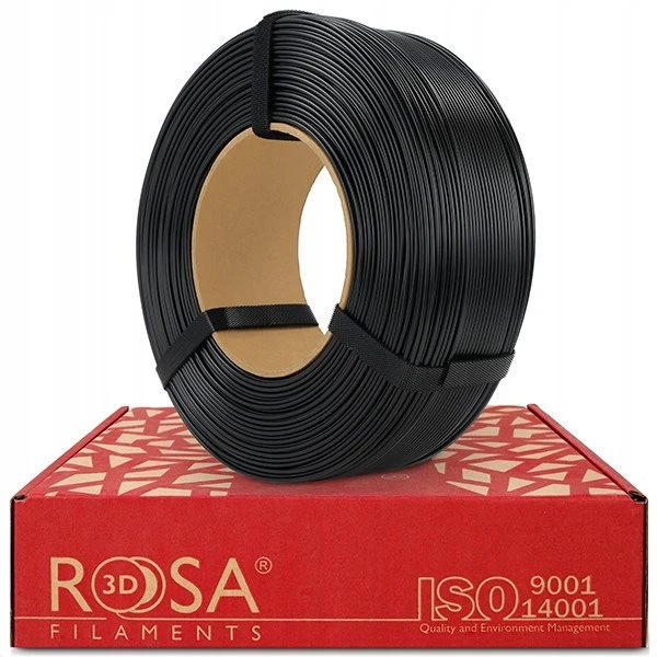 Juodas ASA 1.75mm plastikas ritėje be karkaso
