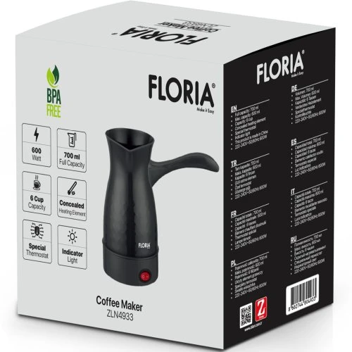 Kavos aparatas „brightsign Floria ZLN4933“ elektrinė viryklė 600 W