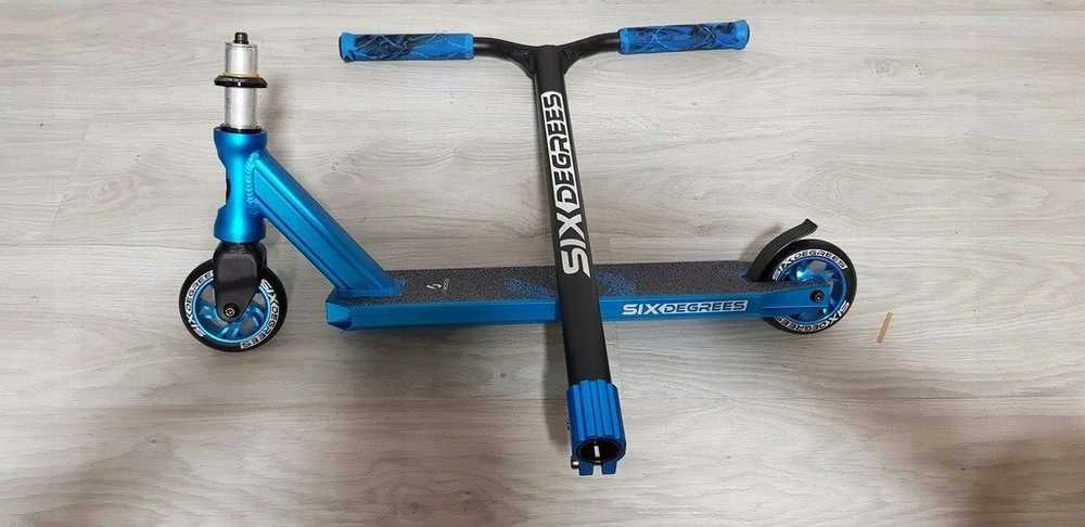 Paspirtukas brightsign Six Degrees Scooter - stunt scooter mėlynas AU 536