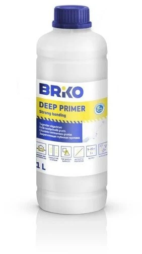 Gruntavimo gruntas Briko, baltos spalvos, 1 l