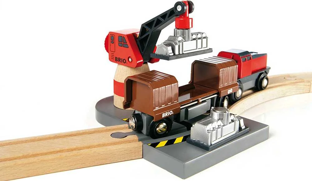 Ravensburger Brio geležinkelis Brio rinkinys su traukinio bėgiais Cargo harbour, 33061