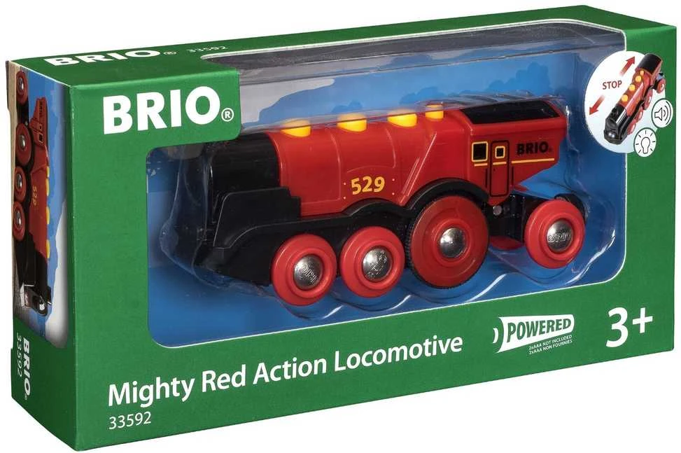 Ravensburger Brio geležinkelis BRIO garvežys Mighty Raudona, raudonas, 33592 (Atnaujinta)