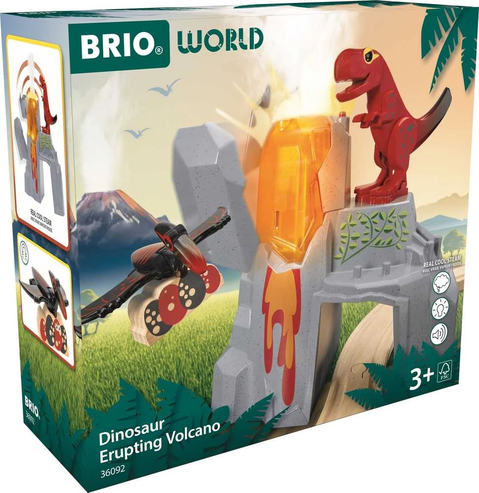 BRIO - Veikiantis ugnikalnis su dinozaurais - (36092)
