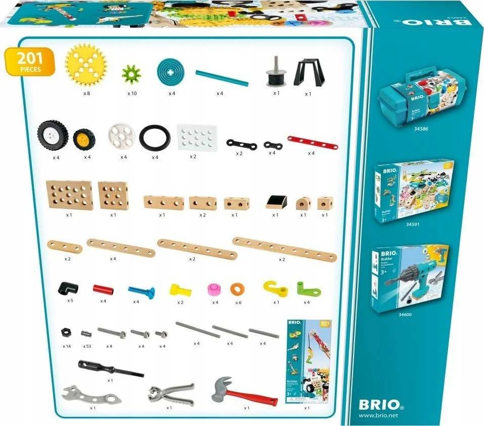 Brio geležinkelis BRIO konstruktorius statybininkų veiklos rinkinys, 34604