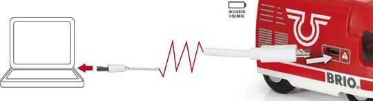 BRIO Kelioninis įkraunamas traukinys - Daugiaspalvis - Universalas - 3 m. - 4 vnt. - USB - 189 mm