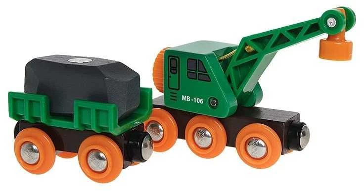 Ravensburger BRIO RAILWAY Kranas su vagonu 33698