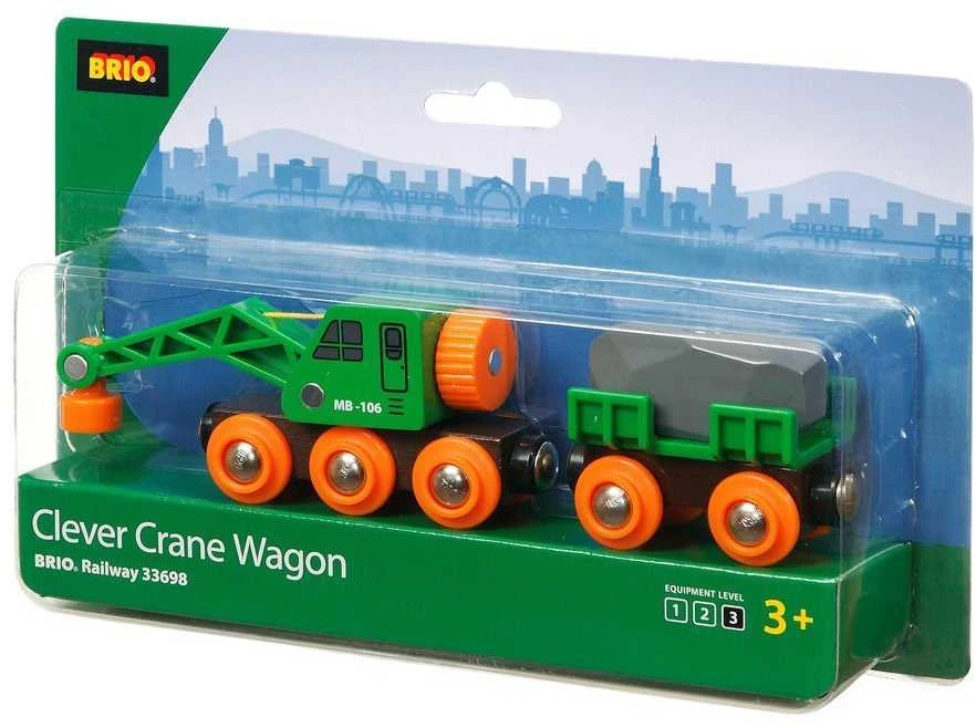 Ravensburger BRIO RAILWAY Kranas su vagonu 33698