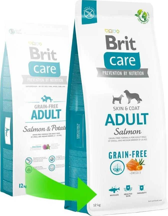Brit Care GF Adult lašiša sausas Maistas šunims 12 kg