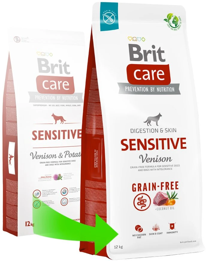 Brit Care GF Sensitive Venison&bulvės sausas Maistas šunims 12kg 12 kg
