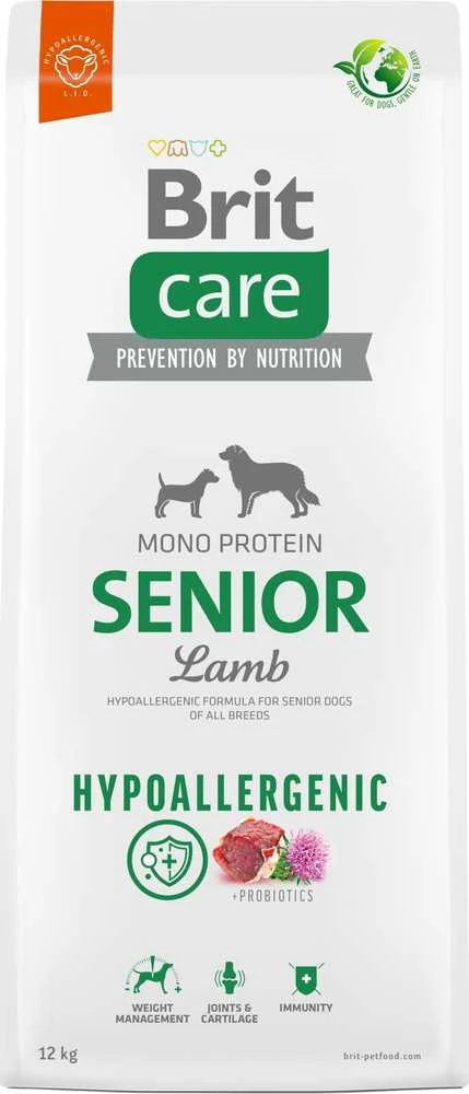 BRIT CARE Dog Senior su ėriena ir ryžiais 12kg