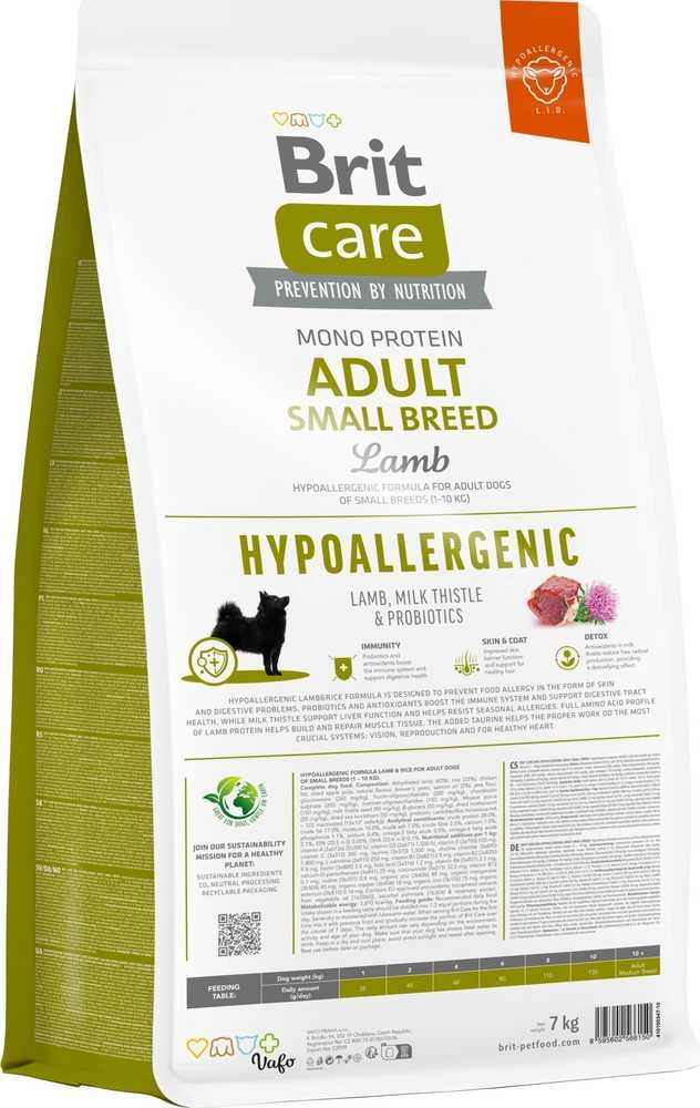 BRIT CARE Dog Adult Small Breed su ėriena ir ryžiais 7,5kg