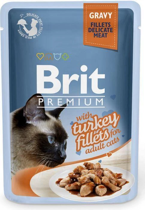 Brit Premium Delicate kalakutiena in Gravy konservai katėms, 85 g