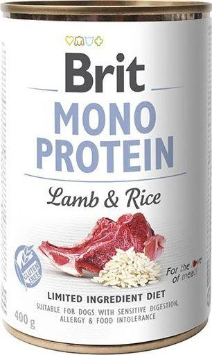 BRIT CARE Dog Mono Protein su ėriena ir ryžiais 400g