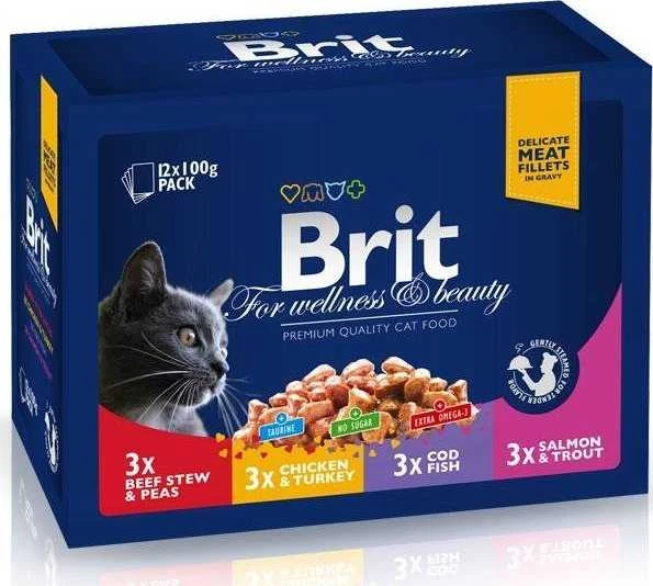 Brit Premium konservai katėms maiš. Family Plate 1200g (12x100g)