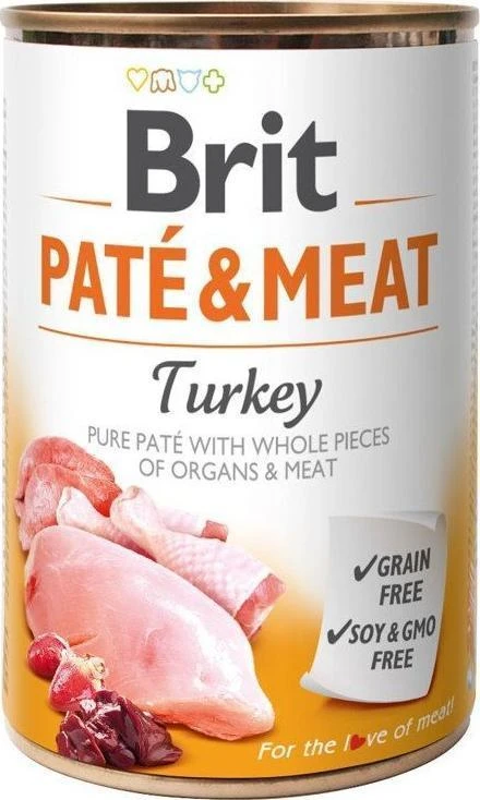 Drėgnas Šunų Maistas - BRIT Paté & Meat Su Kalakutiena 800g