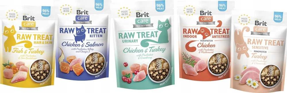 Kačių Skanėstai - Brit Care Raw Skanėstas su Kalakutiena 40g