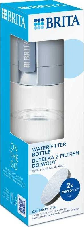 Gertuvė Brita Vital + 2 Brita MicroDisc vandens filtrai, pilkos spalvos