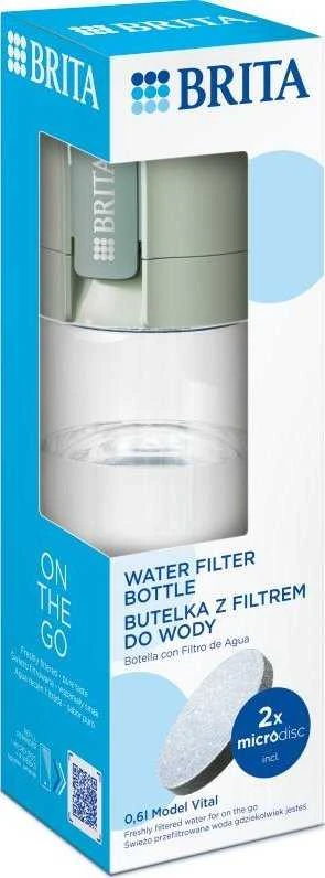 Gertuvė Brita Vital + 2 Brita MicroDisc vandens filtrai, žalios spalvos