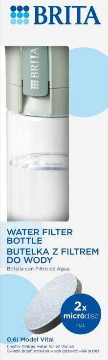 Gertuvė Brita Vital + 2 Brita MicroDisc vandens filtrai, žalios spalvos