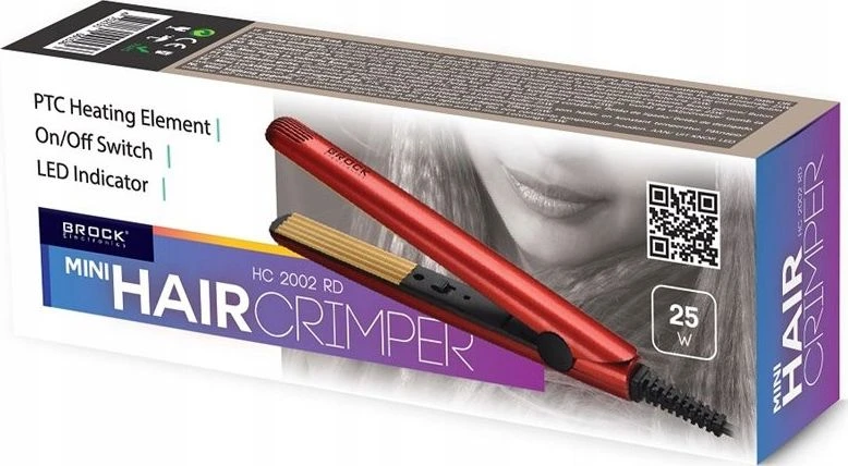 Brock mini plaukų bangavimo žnyplės-gofras 25W