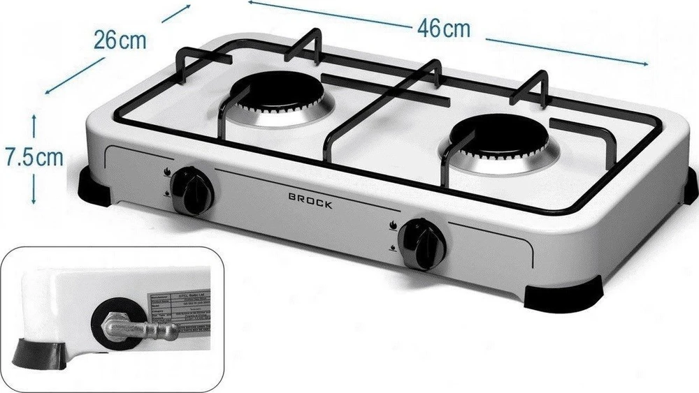 Mini viryklė Brock GS 002 W, balta