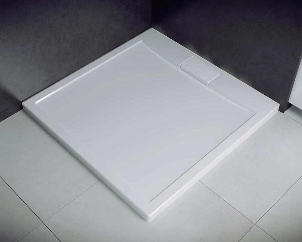 Kvadratinis dušo padėklas Besco Axim UltraSlim, 90 x 90 x 4,5 cm