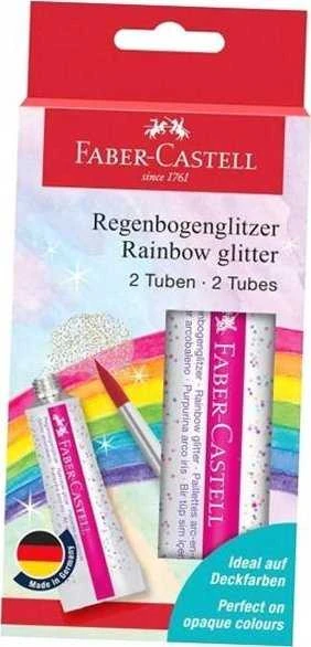 Blizgus gelis Faber-Castell 12ml, 2vnt vaivorykštės spalvų