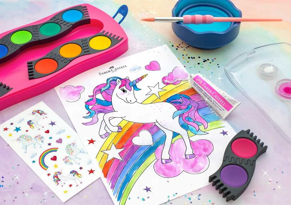 Blizgus gelis Faber-Castell 12ml, 2vnt vaivorykštės spalvų