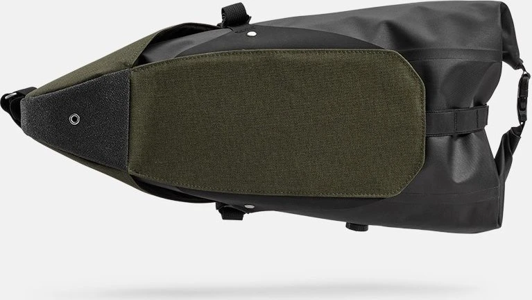 Brooks Balnakrepšys BROOKS SCAPE SEAT BAG, purvo žalia, talpa 8 l, tvirtinimas ant dirželių, atsparumas vandeniui IPX4 (NAUJAS)