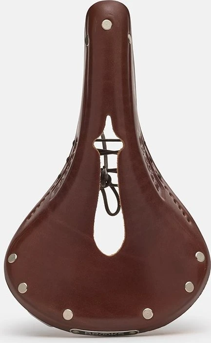 Brooks Balnelis BROOKS B17 CARVED, rudos spalvos, plieniniai lankeliai, svoris 520 g, linija Leather