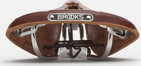 Brooks Balnelis BROOKS B17 CARVED, rudos spalvos, plieniniai lankeliai, svoris 520 g, linija Leather