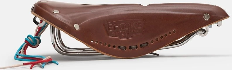 Brooks Balnelis BROOKS B17 NARROW CARVED, Ruda spalva, Plieniniai lankeliai, Svoris 510 g, linija Leather