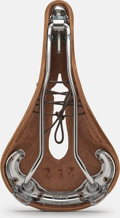 Brooks Balnelis BROOKS B17 NARROW CARVED, Ruda spalva, Plieniniai lankeliai, Svoris 510 g, linija Leather