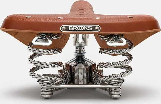 Brooks BALNELIS BROOKS B33, Honey, plieniniai lankai, svoris 1600 g, linija Leather (NAUJAS)