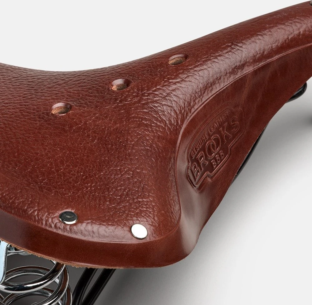 Brooks Balnelis BROOKS B66, rudos spalvos, plieniniai lankeliai, svoris 1050 g, linija Leather (NEW)