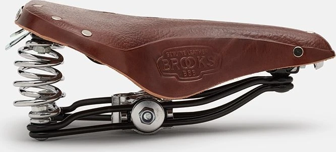 Brooks Balnelis BROOKS B66, rudos spalvos, plieniniai lankeliai, svoris 1050 g, linija Leather (NEW)